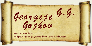 Georgije Gojkov vizit kartica